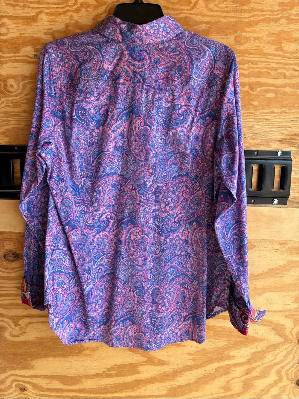 ROBERT GRAHAM Carrie Long Sleeve Woven Shirt Size Large